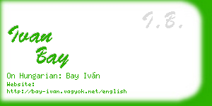 ivan bay business card