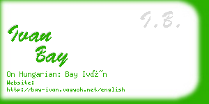 ivan bay business card